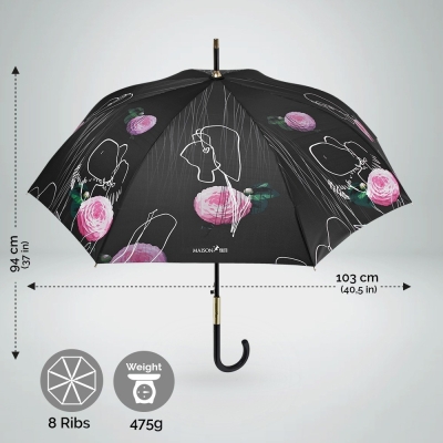 Дамски автоматичен голф чадър Maison Perletti 16230