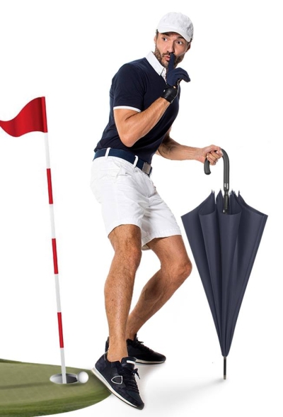 Umbrelă de golf automată pentru bărbați Perletti Technology 21669, Albastru foarte închis