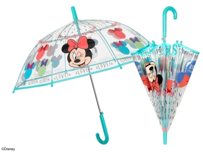 Umbrelă transparentă pentru copii Perletti Kids Minnie Mouse 50129