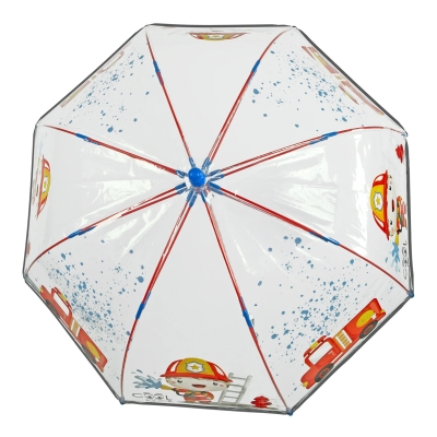 Umbrela transparenta a copiilor Perletti CoolKids Pompier 15583