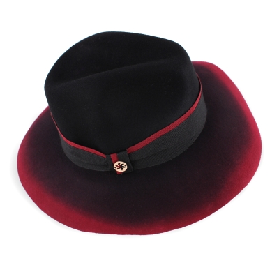 Ladies' felt hat Granadilla JG5282, Bordeaux/Black