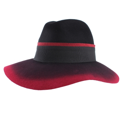 Pălărie de pâslă pentru femei Granadilla JG5282, Bordeaux/Negru