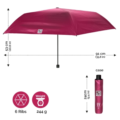 Дамски неавтоматичен ултралек чадър Perletti Trend 20304