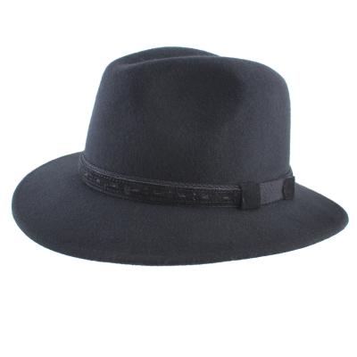 Pălărie de fetru pentru bărbați Fedora HatYou CF0040, Negru