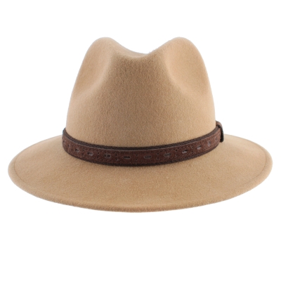 Pălărie de fetru pentru bărbați Fedora HatYou CF0040, Cămilă