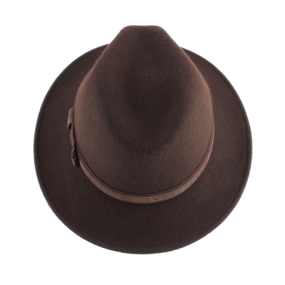 Pălărie de fetru pentru bărbați Fedora HatYou CF0040, Maro