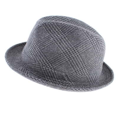 Pălărie de iarnă pentru bărbați Fedora HatYou CP0921, Pepit gri