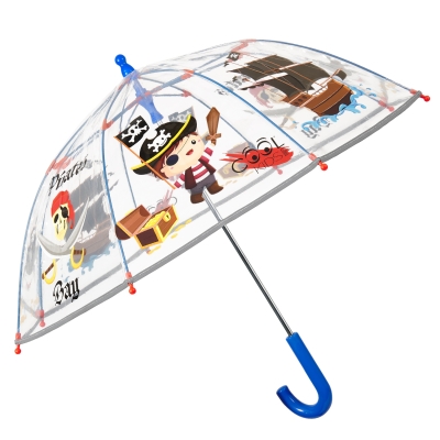 Umbrela transparenta a copiilor Perletti CoolKids Pirat 15602