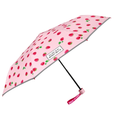 Umbrela pliabila pentru copii Perletti CoolKids Raspberries 15612, Roz