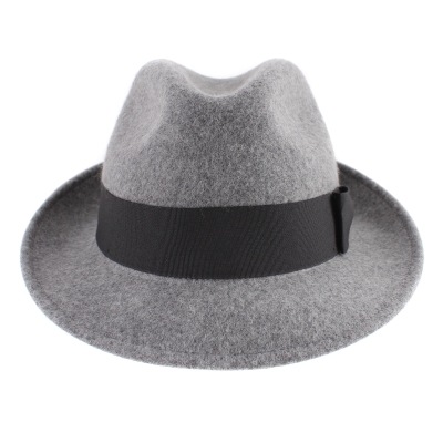 Мъжка филцова шапка Fedora HatYou CF0045, Сив меланж