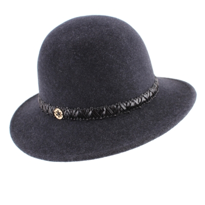 Pălărie de pâslă pentru femei Granadilla JG6030, Gri închis