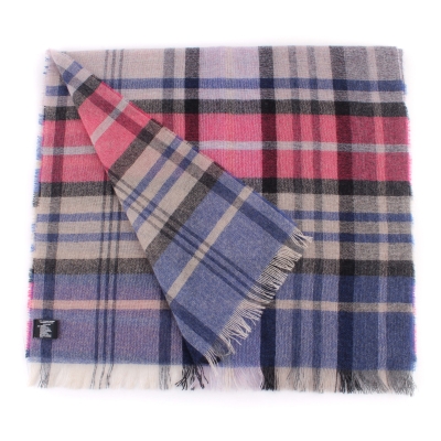 Cashmere scarf Ma.Al.Bi. MAB583 618/7 50x180 cm, Blue/Beige/Pink