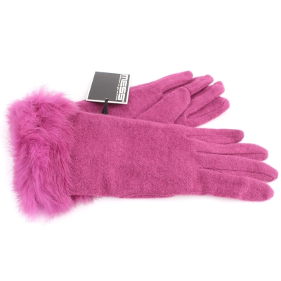 Mănuși de lână pentru femei MESS GL0318, Cyclamen