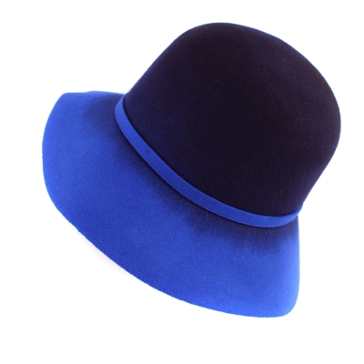 Дамска филцова шапка HatYou CF0285, Кралскосин