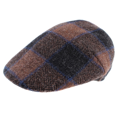 Șapcă din lână pentru bărbați HatYou CP3500, Carouri maro