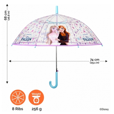 Детски прозрачен чадър Perletti Kids Frozen 50248