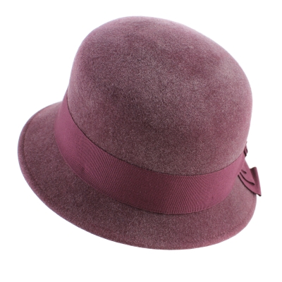 Pălărie din fetru pentru femei HatYou CF0307, Bordeaux melange