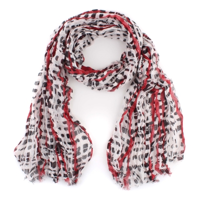 Summer cotton scarf HatYou SE0563, Red