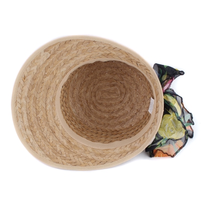 Pălărie de paie pentru femei HatYou CEP0425, Panglică bleumarin