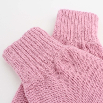 Дамски плетени ръкавици HatYou GL0012, Розов