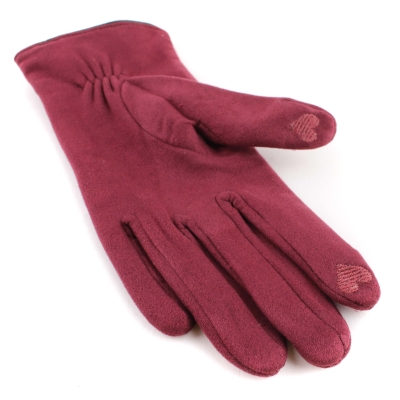 Ladies Touch Screen Gloves HatYou GL1204, Burgundy