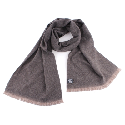 Cashmere scarf Ma.Al.Bi. MAB836 71/4, 37x180 cm, Beige/Navy