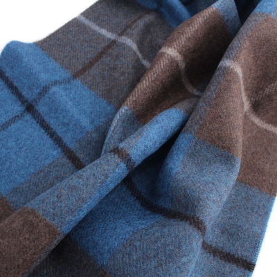 Wool scarf Ma.Al.Bi. MAB105 127/3, Blue/Brown
