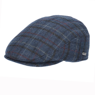 Men's Wool Cap with Earmuff HatYou CP4077, Blue Check