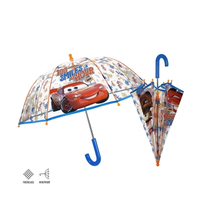 Umbrelă transparentă pentru copii Perletti Kids Cars 50528