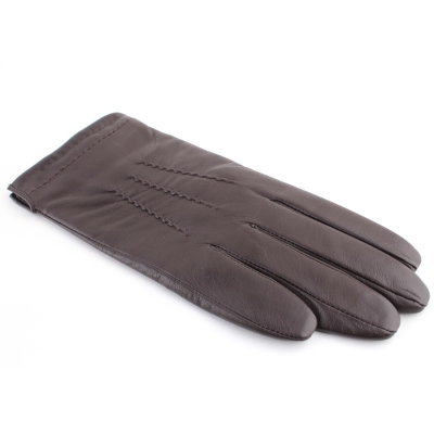 Men's Leather Gloves HatYou GP0004, Brown