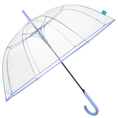 Umbrelă de golf automată transparentă pentru femei Perletti Time 26333, Transparentă/roz