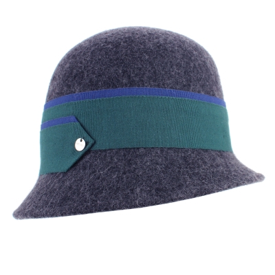 Ladies felt hat HatYou CF0296, Dark blue melange