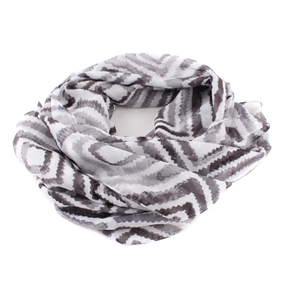 Ladies' scarf HatYou SI0763-99, 40x160 cm, Black and white
