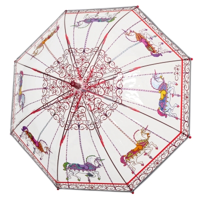 Kids' umbrella Perletti CoolKids Carousel 15629, Transparent