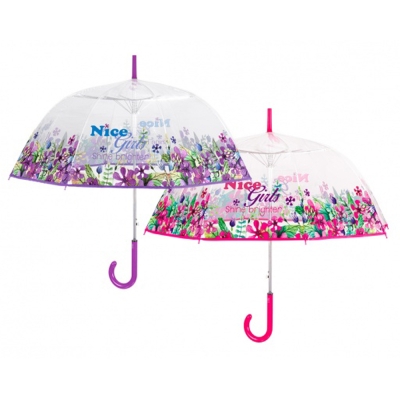 Umbrelă de golf transparentă automată pentru femei Perletti 25921