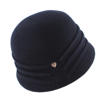 Дамска филцова шапка HatYou CF0305, тъмносин