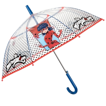 Kid's transparent umbrella Perletti Kids Miraculous Ladybug 75268