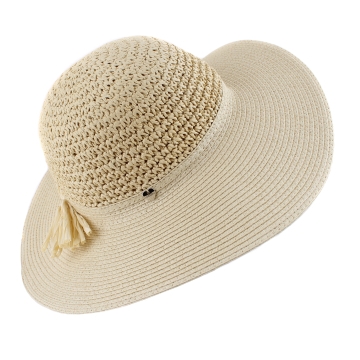 Ladies' wide-brimmed hat HatYou CEP0602, Natural