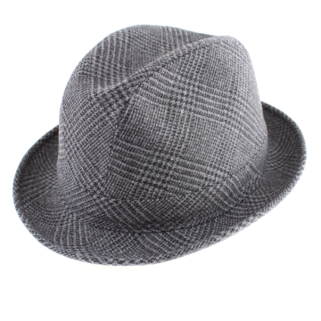 Pălărie de iarnă pentru bărbați Fedora HatYou CP0921, Pepit gri