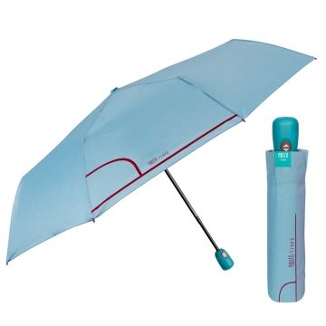 Ladies' automatic Open-Close umbrella Perletti Time 26174, Turquoise