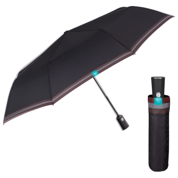 Мъжки автоматичен Open-Close чадър Perletti Time 26280, Черен