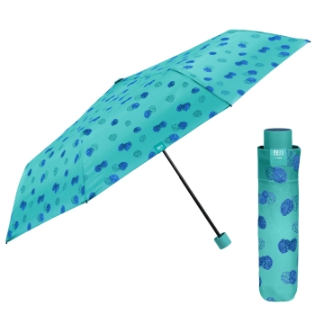 Ladies' manual umbrella Perletti Time 26267, Turquoise