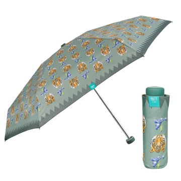 Ladies' manual mini umbrella Perletti Time 26302, Green