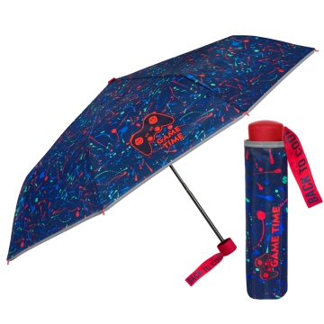 Umbrela pliabila pentru copii Perletti CoolKids Game 15628, Albastru