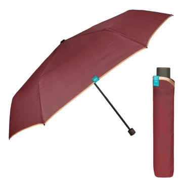 Ladies' manual Extraslim umbrella Perletti Time 26323, Brick