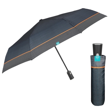 Men's automatic Open-Close umbrella Perletti Time 26344, Dark grey