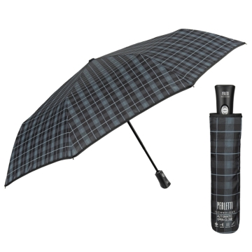 Men's automatic Open-Close umbrella Perletti Technology 21713, Blue square