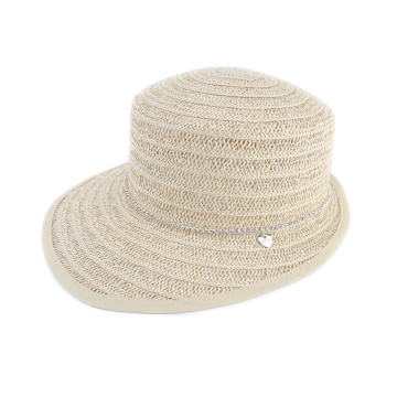 Pălărie de vară de damă HatYou CEP0681, Natural/Argintiu