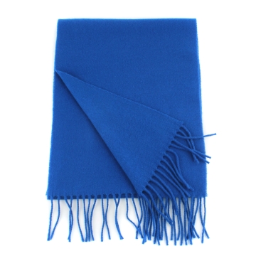 Solid color wool scarf Pulcra Livigno 30x150 cm, Royal blue