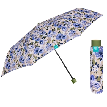 Дамски неавтоматичен чадър Perletti Time 26304, Лилави цветя